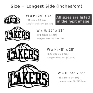 Los Angeles Lakers Metal Logo Art, Iconic NBA Team Decor, LED Game Room Sign, Basketball Fan Gift