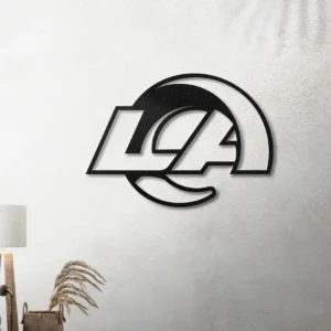 Los Angeles Rams Metal Logo Sign, Iconic NFL Team Art, LED Game Room Decor, Ultimate Fan Gift