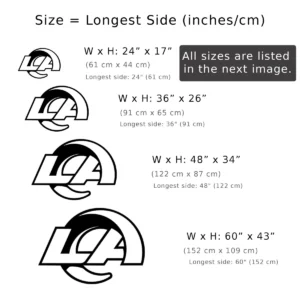 Los Angeles Rams Metal Logo Sign, Iconic NFL Team Art, LED Game Room Decor, Ultimate Fan Gift