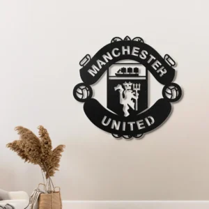 Manchester United Metal Logo Sign, Legendary Premier League Decor, Dynamic Man Cave Sign, Soccer Fan Gift