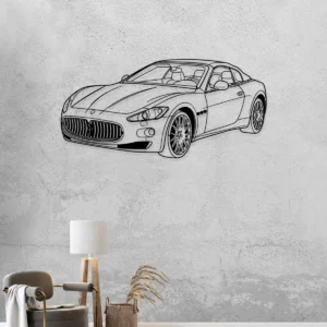 Maserati GranTurismo Metal Art, Luxury Car Silhouette, Garage Wall Decor, Italian Auto Gift