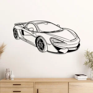 McLaren 570S Spider Metal Art, Modern Supercar Silhouette, Premium Garage Decor, Car Lover Gift