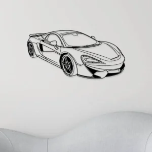 McLaren 570S Spider Metal Art, Modern Supercar Silhouette, Premium Garage Decor, Car Lover Gift