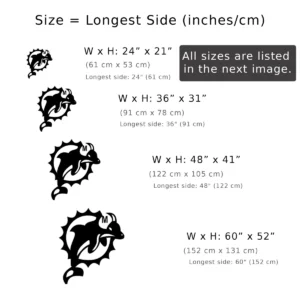 Miami Dolphins Metal Logo Art, Iconic NFL Team Decor, LED Game Room Sign, Die-Hard Fan Gift