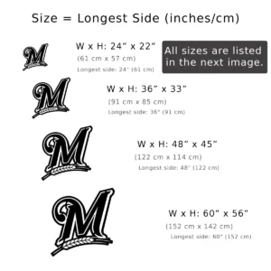 Milwaukee Brewers Metal Logo, Iconic MLB Wall Art, Optional LED Game Room Sign, Baseball Fan Gift