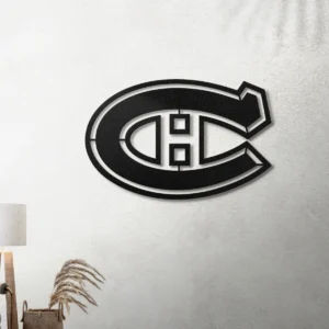 Montreal Canadiens Metal Logo, Official NHL Wall Art, Optional LED Game Room Sign, Hockey Fan Gift