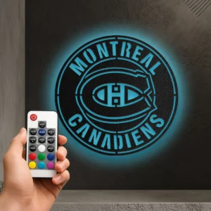Montreal Canadiens Metal Sign, Legendary NHL Logo Art, Optional LED Backlight, Ultimate Hockey Fan Gift