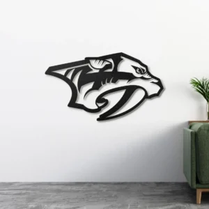 Nashville Predators Metal Wall Logo, Official NHL Team Art, LED Game Room Decor, True Hockey Fan Gift