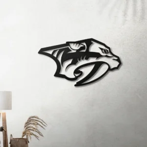 Nashville Predators Metal Wall Logo, Official NHL Team Art, LED Game Room Decor, True Hockey Fan Gift