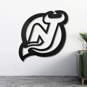 New Jersey Devils Metal Logo Art, Iconic NHL Team Decor, Optional LED Game Room Sign, Hockey Fan Gift