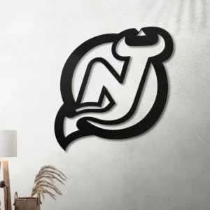 New Jersey Devils Metal Logo Art, Iconic NHL Team Decor, Optional LED Game Room Sign, Hockey Fan Gift
