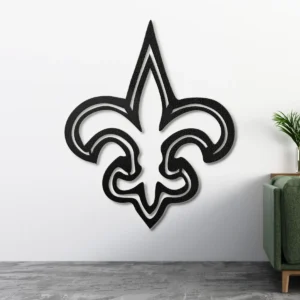 New Orleans Saints Metal Logo Art, Iconic Fleur-de-lis Decor, Backlit Game Room Sign, NFL Fan Gift