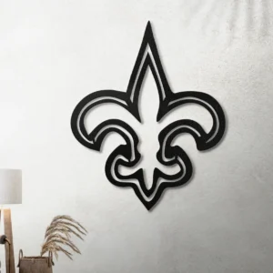 New Orleans Saints Metal Logo Art, Iconic Fleur-de-lis Decor, Backlit Game Room Sign, NFL Fan Gift