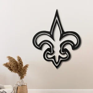 New Orleans Saints Metal Logo Art, Iconic Fleur-de-lis Decor, Backlit Game Room Sign, NFL Fan Gift