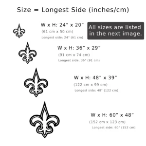 New Orleans Saints Metal Logo Art, Iconic Fleur-de-lis Decor, Backlit Game Room Sign, NFL Fan Gift