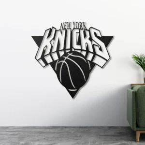 New York Knicks Metal Logo Art, Iconic NBA Wall Decor, LED Game Room Display, Basketball Fan Gift