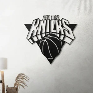 New York Knicks Metal Logo Art, Iconic NBA Wall Decor, LED Game Room Display, Basketball Fan Gift