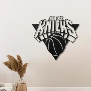 New York Knicks Metal Logo Art, Iconic NBA Wall Decor, LED Game Room Display, Basketball Fan Gift