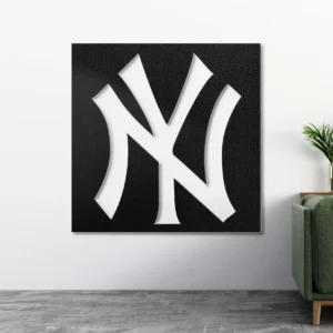New York Yankees Metal Logo Art, Classic MLB Decor, Optional LED Backlight, Baseball Fan Gift