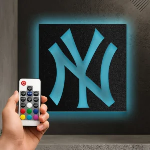 New York Yankees Metal Logo Art, Classic MLB Decor, Optional LED Backlight, Baseball Fan Gift