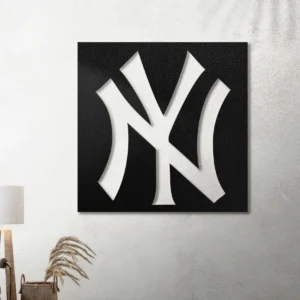 New York Yankees Metal Logo Art, Classic MLB Decor, Optional LED Backlight, Baseball Fan Gift