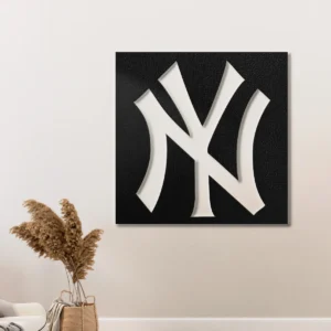 New York Yankees Metal Logo Art, Classic MLB Decor, Optional LED Backlight, Baseball Fan Gift