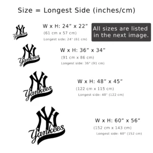 New York Yankees Metal Logo, Dynamic MLB Wall Decor, Backlit Fan Cave Art, Baseball Enthusiast Gift