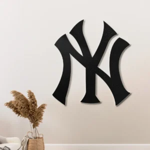 New York Yankees Metal Logo, Elegant Baseball Decor, LED Man Cave Sign, Die-Hard Fan Gift