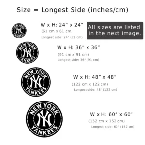 New York Yankees Metal Logo, MLB Baseball Art, Backlit Game Room Decor, Fanatic Present