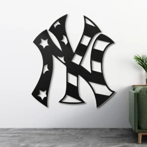 New York Yankees Metal Logo, MLB Baseball Wall Art, Optional LED Decor, Ultimate Fan Gift