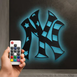 New York Yankees Metal Logo, MLB Baseball Wall Art, Optional LED Decor, Ultimate Fan Gift