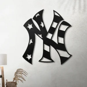 New York Yankees Metal Logo, MLB Baseball Wall Art, Optional LED Decor, Ultimate Fan Gift