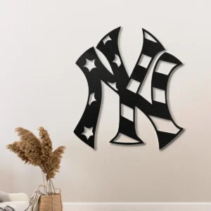 New York Yankees Metal Logo, MLB Baseball Wall Art, Optional LED Decor, Ultimate Fan Gift
