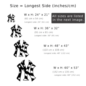 New York Yankees Metal Logo, MLB Baseball Wall Art, Optional LED Decor, Ultimate Fan Gift