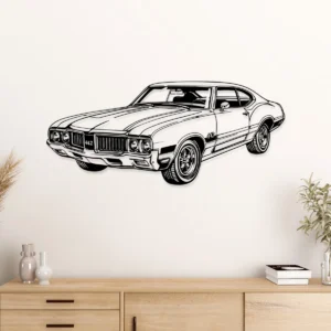Oldsmobile 442 Metal Wall Art, Iconic Muscle Car Decor, Vintage Garage Sign, American Auto Gift