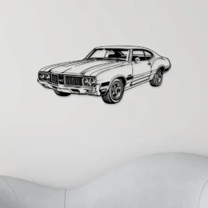 Oldsmobile 442 Metal Wall Art, Iconic Muscle Car Decor, Vintage Garage Sign, American Auto Gift