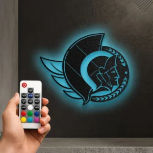 Ottawa Senators Metal Logo, Iconic NHL Wall Art, Optional LED Game Room Decor, Ultimate Fan Gift