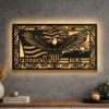 Large Patriotic Eagle Freedom USA metal wall art with LED backlighting.