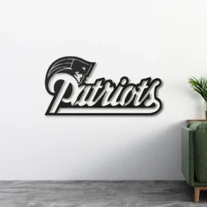 Patriots Metal Wall Art, Iconic NFL Team Decor, LED Game Room Sign, Football Fan Gift