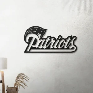 Patriots Metal Wall Art, Iconic NFL Team Decor, LED Game Room Sign, Football Fan Gift