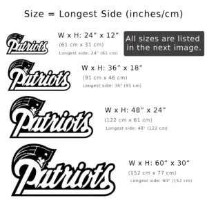 Patriots Metal Wall Art, Iconic NFL Team Decor, LED Game Room Sign, Football Fan Gift