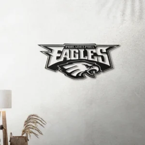 Philadelphia Eagles Metal Logo Art, Dynamic NFL Wall Decor, LED Game Room Sign, Ultimate Fan Gift