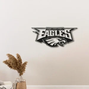 Philadelphia Eagles Metal Logo Art, Dynamic NFL Wall Decor, LED Game Room Sign, Ultimate Fan Gift