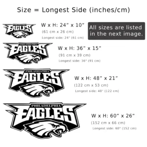 Philadelphia Eagles Metal Logo Art, Dynamic NFL Wall Decor, LED Game Room Sign, Ultimate Fan Gift