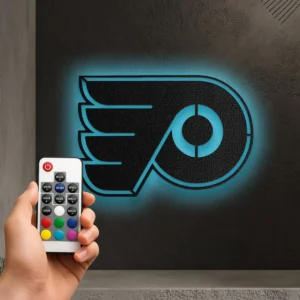 Philadelphia Flyers Metal Logo Sign, Dynamic NHL Decor, Optional LED Game Room Display, Hockey Fan Gift