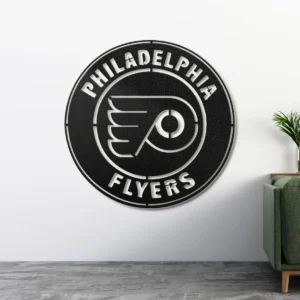 Philadelphia Flyers Metal Wall Decor, Bold NHL Logo Art, Optional LED Man Cave Sign, Hockey Fan Gift