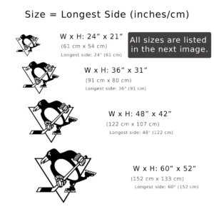 Pittsburgh Penguins Metal Art, Iconic NHL Logo Display, Optional LED Game Room Decor, Hockey Fan Gift