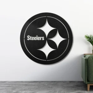 Pittsburgh Steelers Metal Logo Art, Iconic NFL Fan Decor, Optional LED Wall Sign, Football Lover Gift