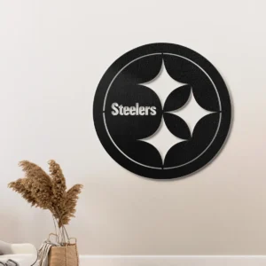Pittsburgh Steelers Metal Logo Art, Iconic NFL Fan Decor, Optional LED Wall Sign, Football Lover Gift