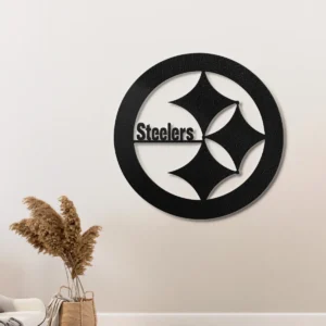 Pittsburgh Steelers Steelmark, NFL Team Wall Decor, Dynamic LED Game Room Art, Ultimate Fan Gift